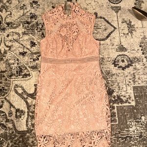 Bardot lace pink cocktail dress size 8/M